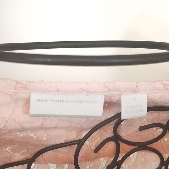 **SOLD** Pink Lace NY&Co Button Down Shirt - Picture 6 of 6